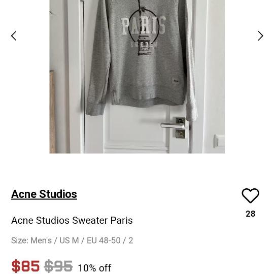 Crewneck "Acne Studios" Paris