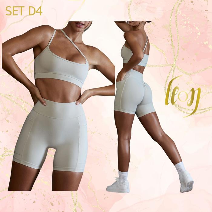 Setelan Celana Pendek dan Sport Bra Seksi Modis (SET D4)