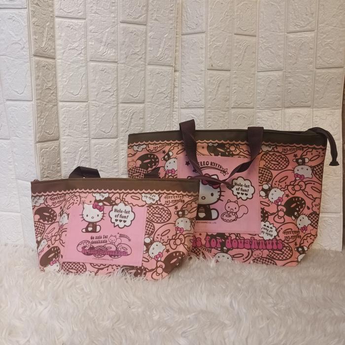 tas tote bag wanita Hello kitty alfamart 2012 set of 2