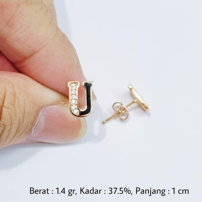 1.4 gr - Giwang / Anting Emas Tusuk Huruf U Kadar 375 (8K) - L17