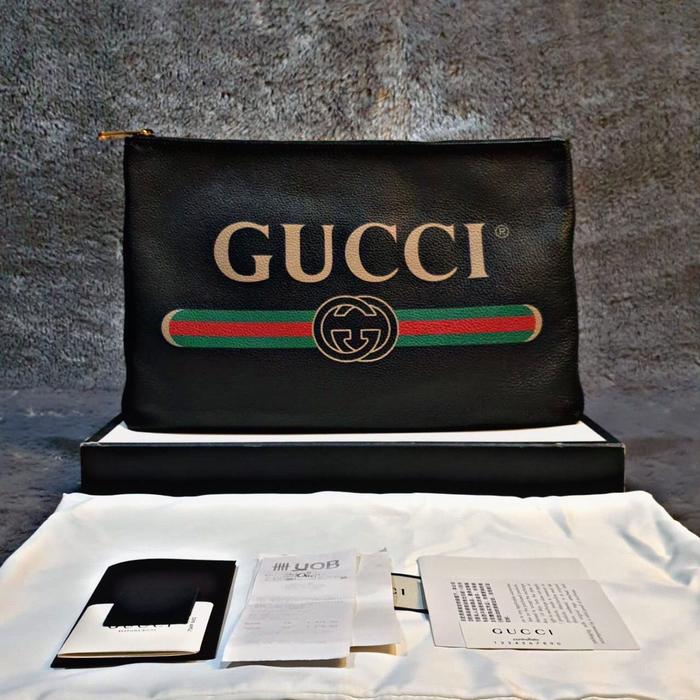 GUCCI CLUTCH LOGO 100% AUTHENTIC GUARANTE ORIGINAL