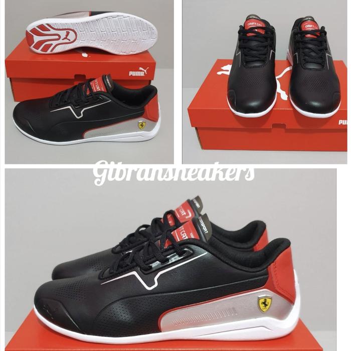 sepatu puma ferrari Drift cat black red