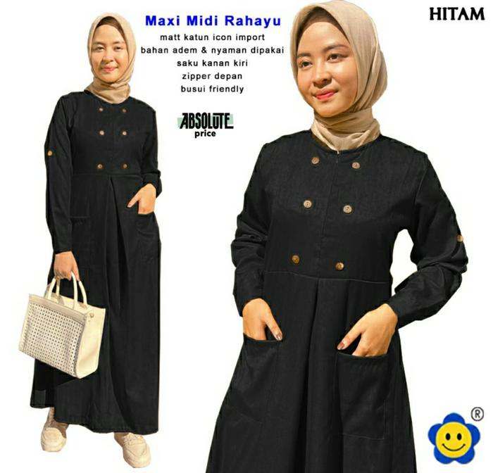 AP L-XXL MAXI MIDI RAHAYU Baju Maxi Midi Pakaian Wanita Fashion Muslim