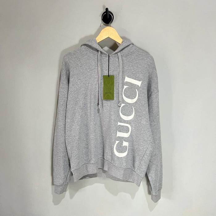 SIZE S GUCCI LOGO GREY HOODIE 100% AUTHENTIC GUARANTE ORIGINAL