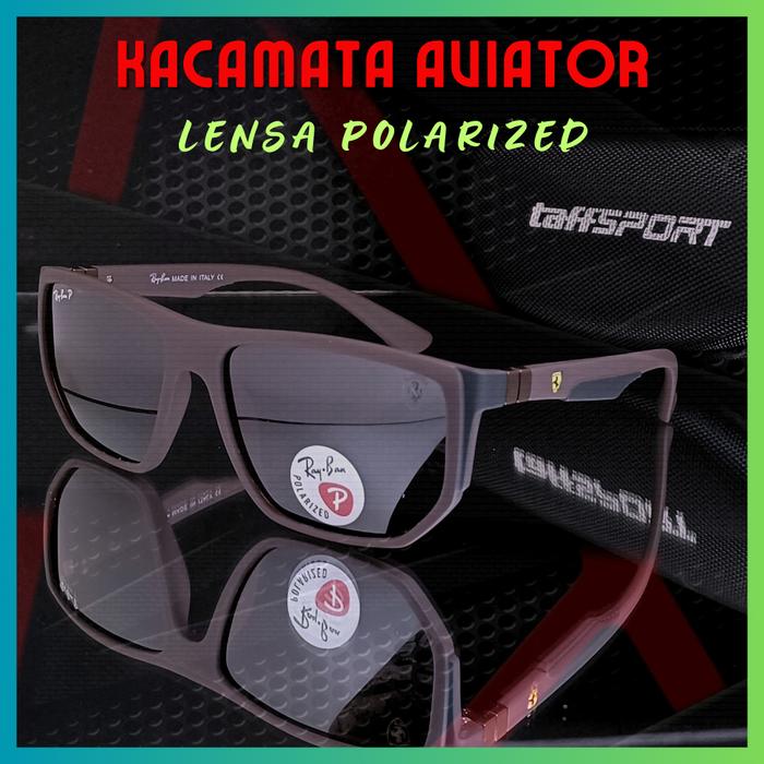 Kaca Mata Hitam Polarized Kacamata Polaris Pria Frame Karet Paser Ikan