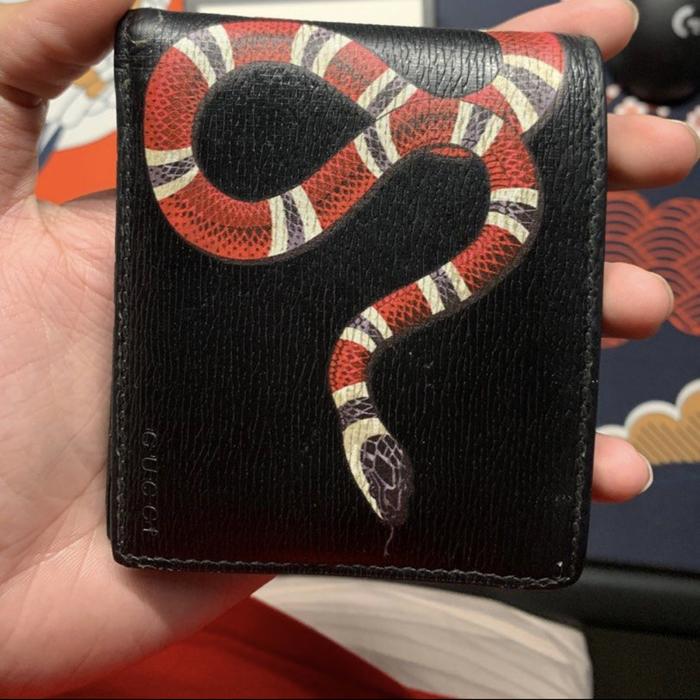 Gucci wallet snake leather
