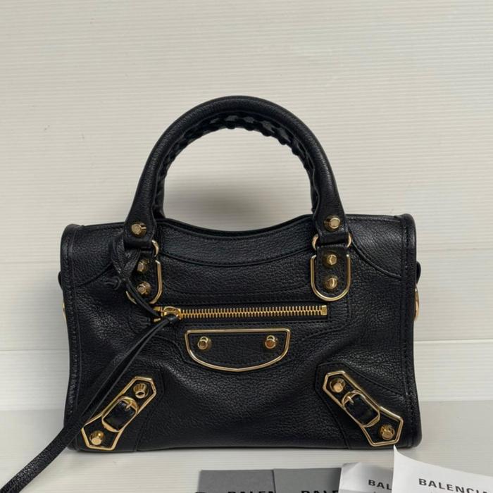 Balenciaga Mini City edge ghw black