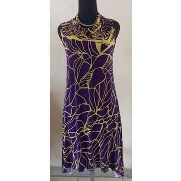Dress ungu kuning (Preloved)