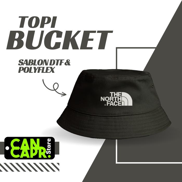 TOPI BUCKET TNF OUTDOOR HAT CAPS PREMIUM PRIA WANITA ORIGINAL LOGO TNF