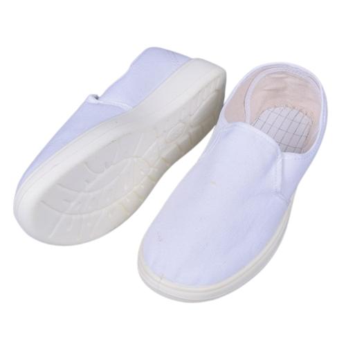 ESD Cleanroom PVC Canvas Shoes, Full White | Sepatu ESD
