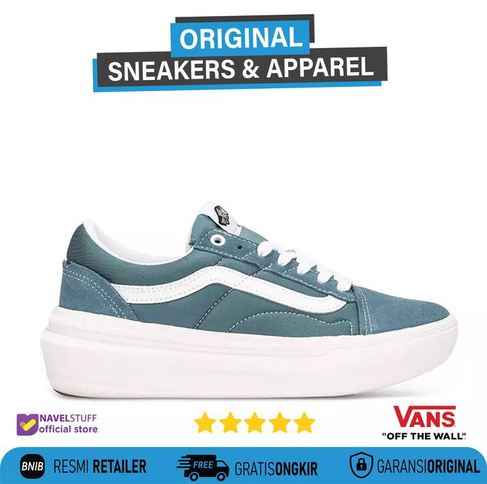 VANS Old Skool Overt Comfycush Bluestone/White Original Resmi BNIB
