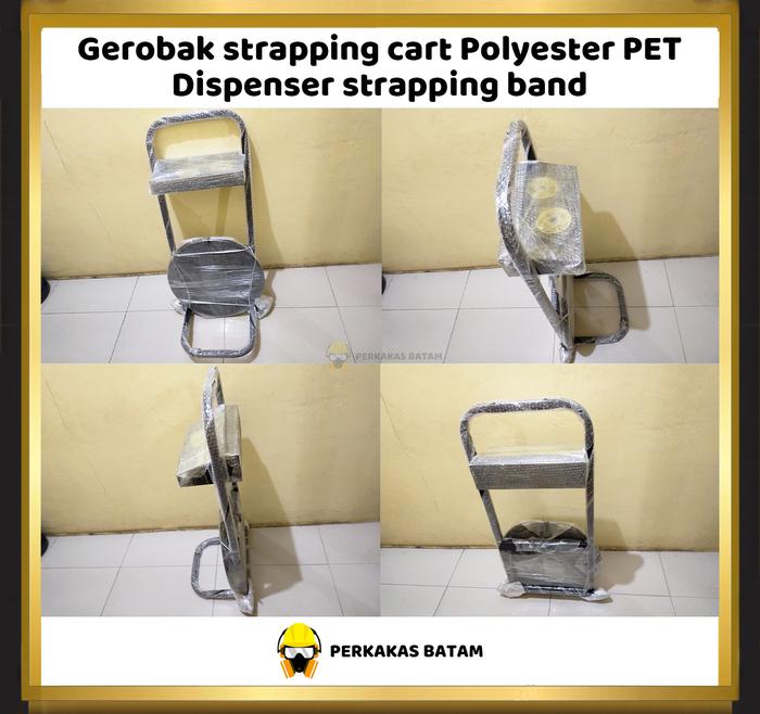 gerobak strapping cart Polyester PET dispenser strapping band