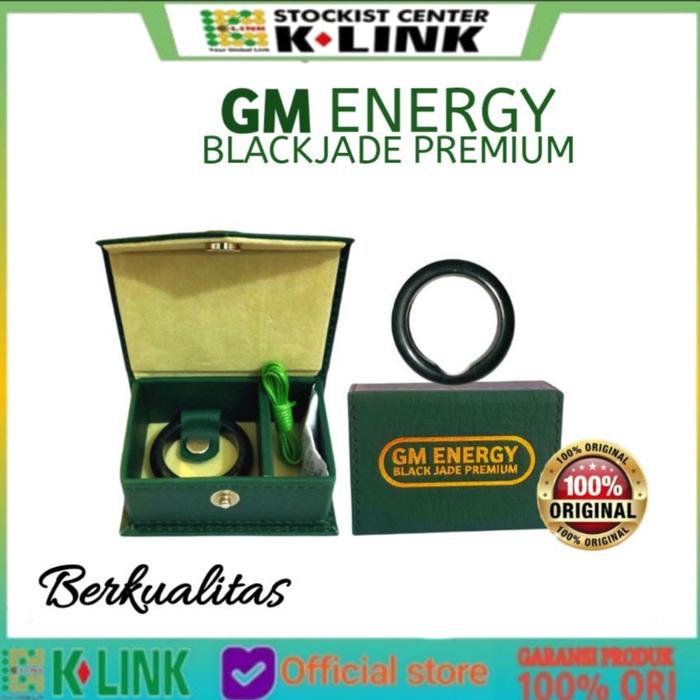 GM ENERGY BLACK JADE PREMIUM ORIGINAL RING TERAPI BLACKJADE ASLI