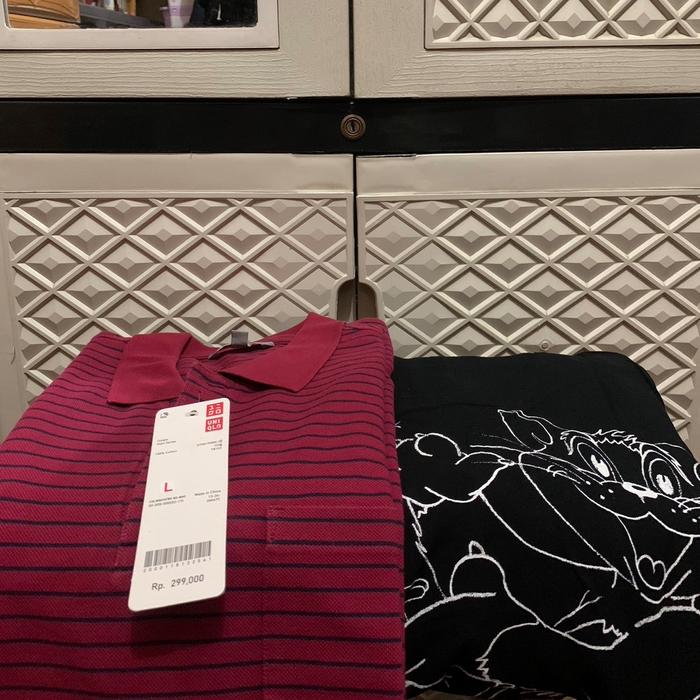 ORIGINAL KEMEJA STRIPE UNIQLO TSHIRT POLO ZARA TANGAN PENDEK TOM JERRY
