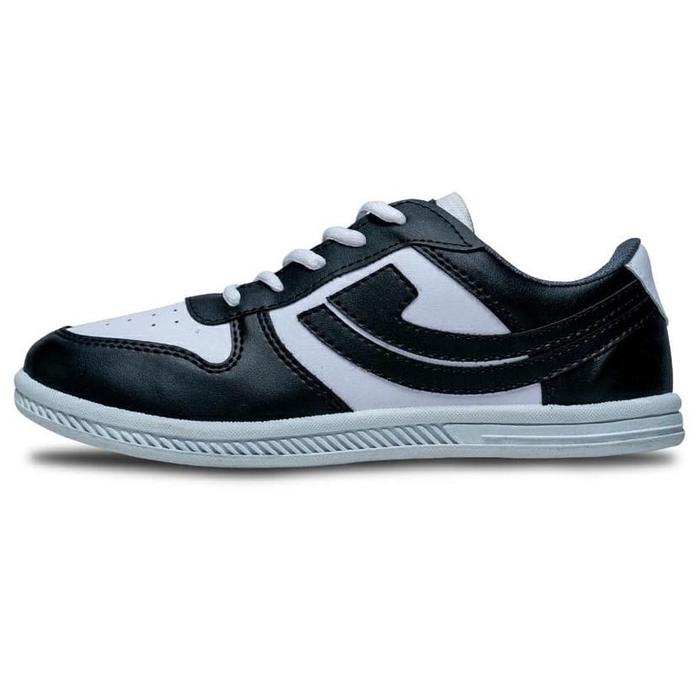 PROMO JONSON SEPATU BLACK WHITE/HITAM PUTIH LOW JHONSON BASIC