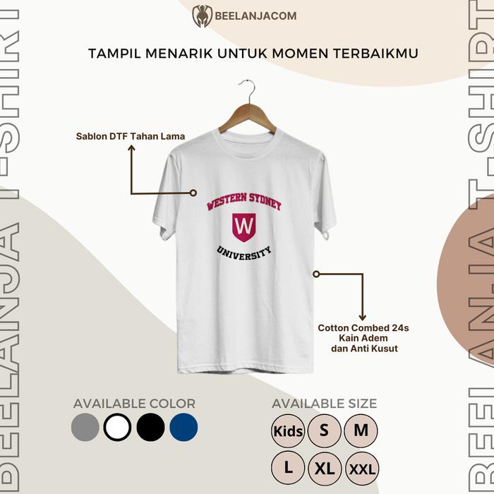 BC/2 Western Sydney University WSU Australia Kaos Anak & Dewasa