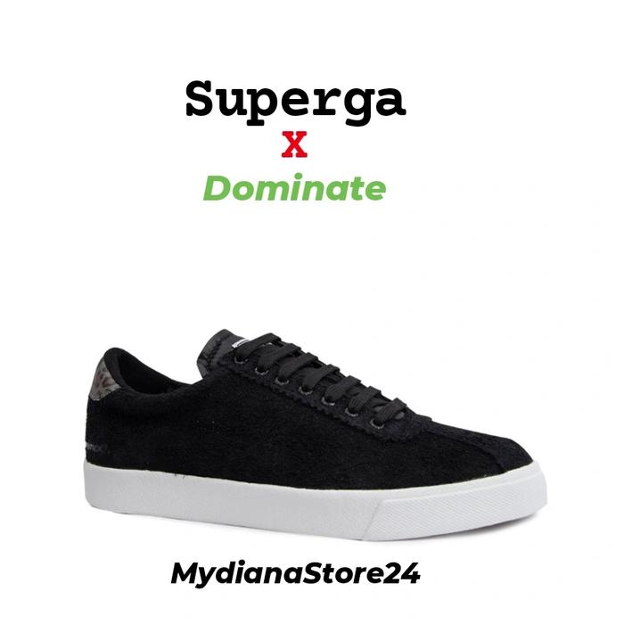 SUPERGA x DOMINATE  MEN'S - 2843 CLUB S HAIRY SUEDE -BLACK-SOYA BEAN L