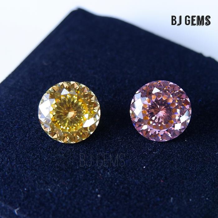 Permata Cubic Zirconia A7 Quality 100 Faceted warna