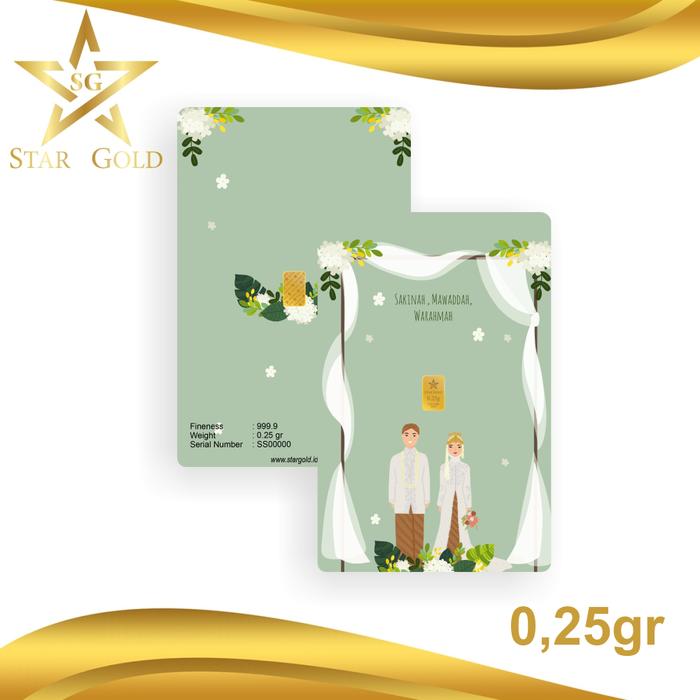 Logam Mulia Micro Gold StarGold Wedding 05 - 0,25Gram
