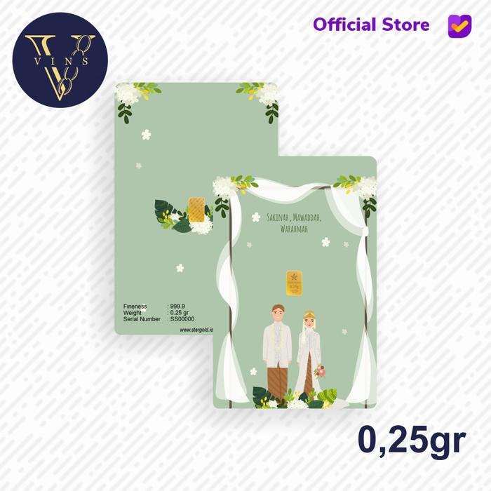 Logam Mulia Micro Gold StarGold Wedding 05 - 0,25Gram
