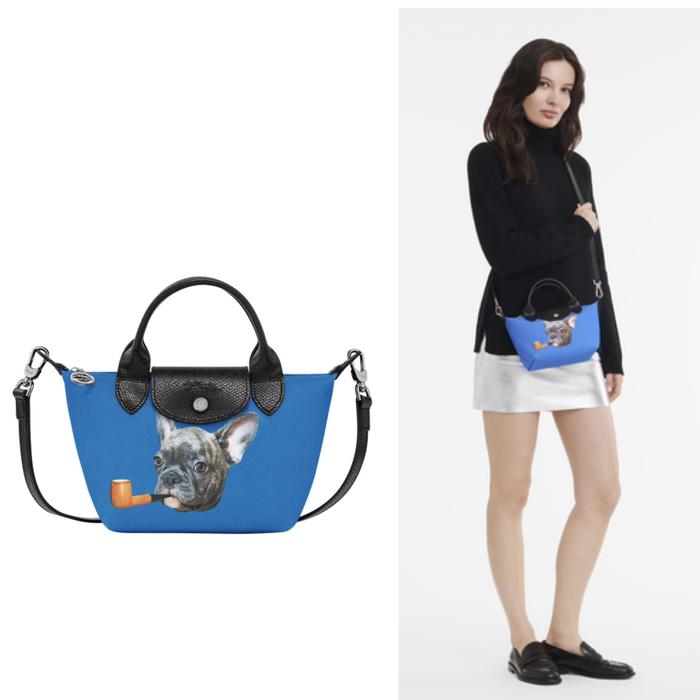 Longchamp x toiletpaper xs blue / longchamp original / longchamp xs