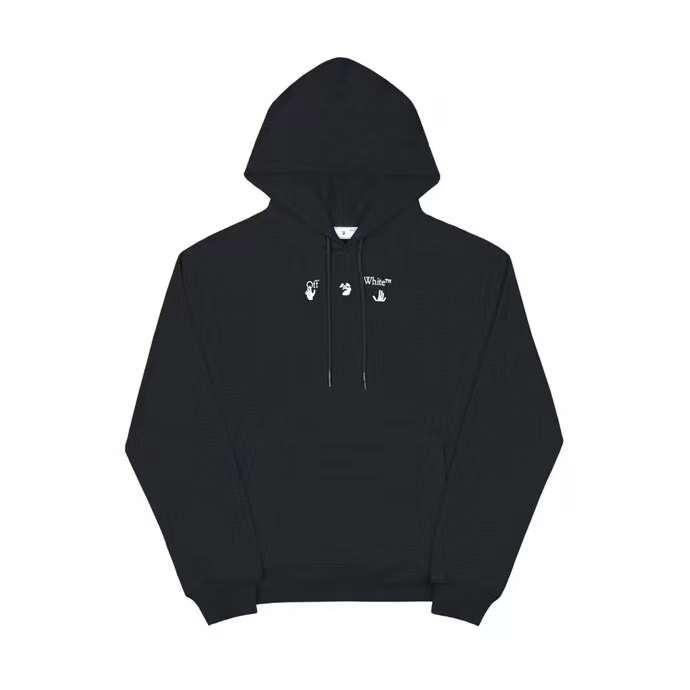 Off White Hoodie Black Virgil