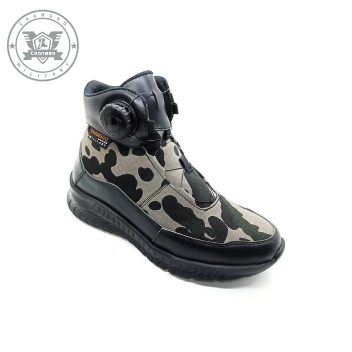 sepatu pdl pendek tali putar tactical motif loreng original caanggo