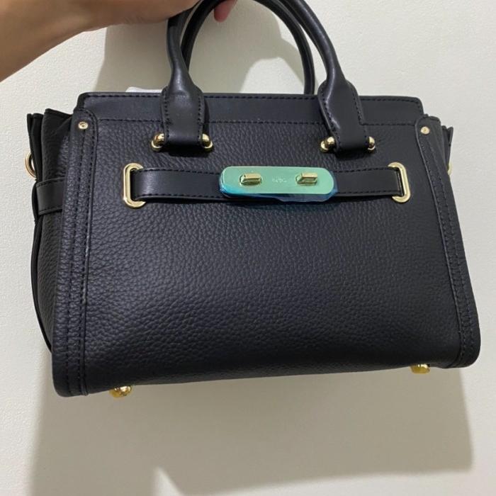 C36235 CShoulder Bag Swagger 27 In Pebbled Leather Black Original 100%