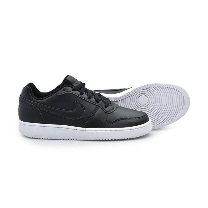 sepatu sneakers pria Nike ebernon low black white original