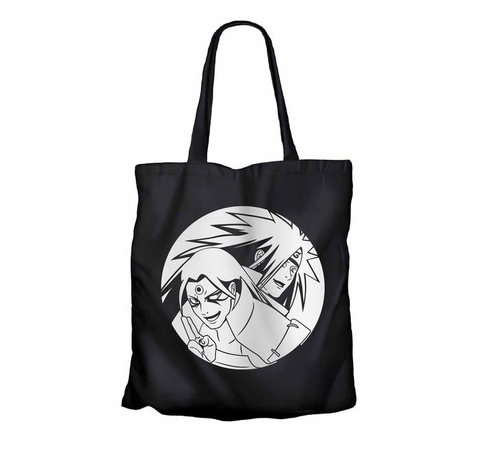 Tote bag anime MADARA VS HASHIRAMA MOON - NARUTO SHIPPUDEN 100% canvas
