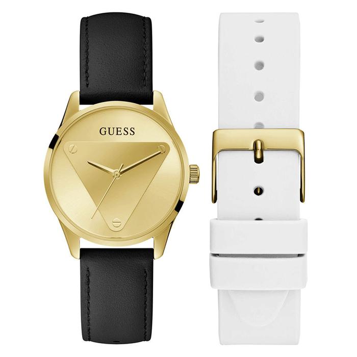 JAM TANGAN WANITA GUESS GW0642L1 ANALOG GOLD DIAL BOX SET