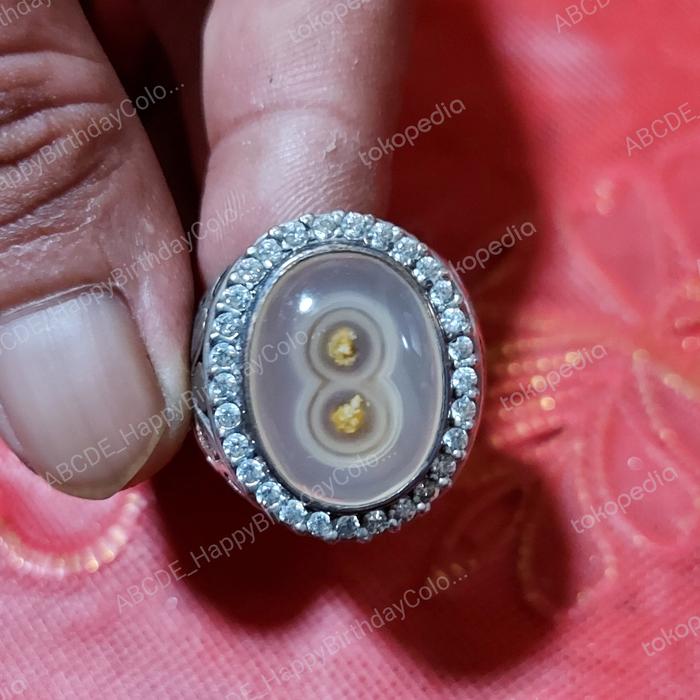 baru akik kristal natural agate angka 8 alami original 100%