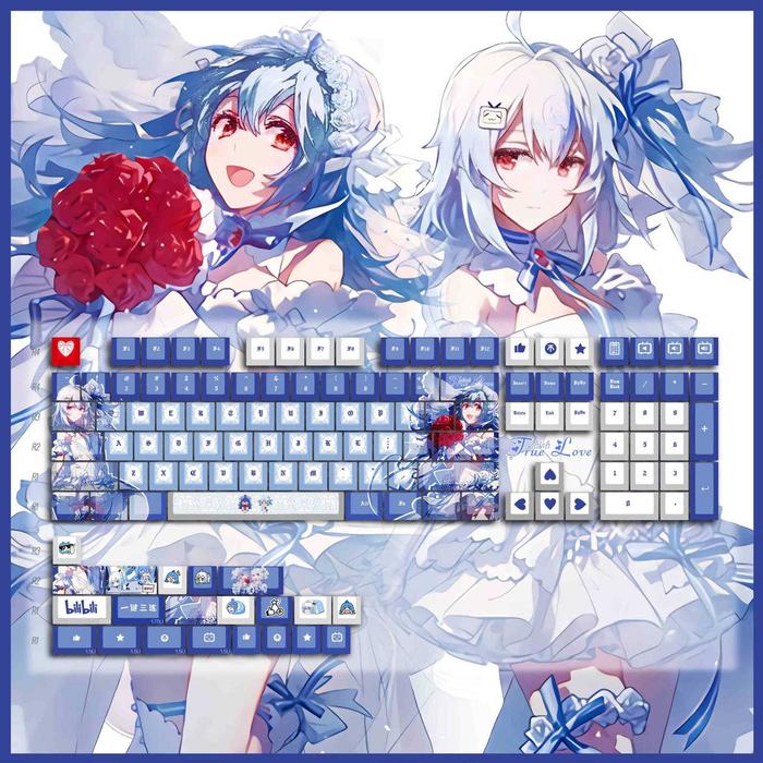 Keycaps Anime Gaming Genshin Impact Fullprint Premium