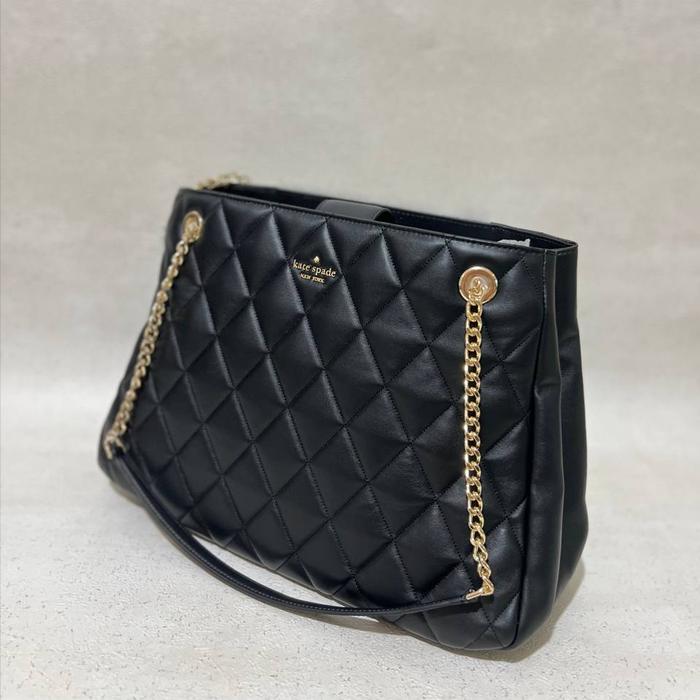 KS Carey Smooth Quilted Leather Tote Bag