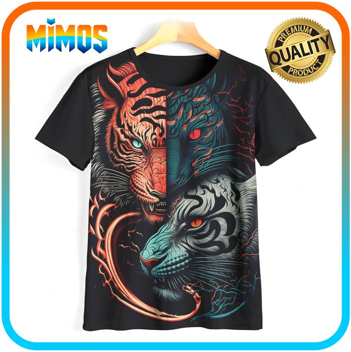 Kaos Anak Harimau Tiger Poster2 T3D-09 Kaos Anak Laki Laki Permpuan