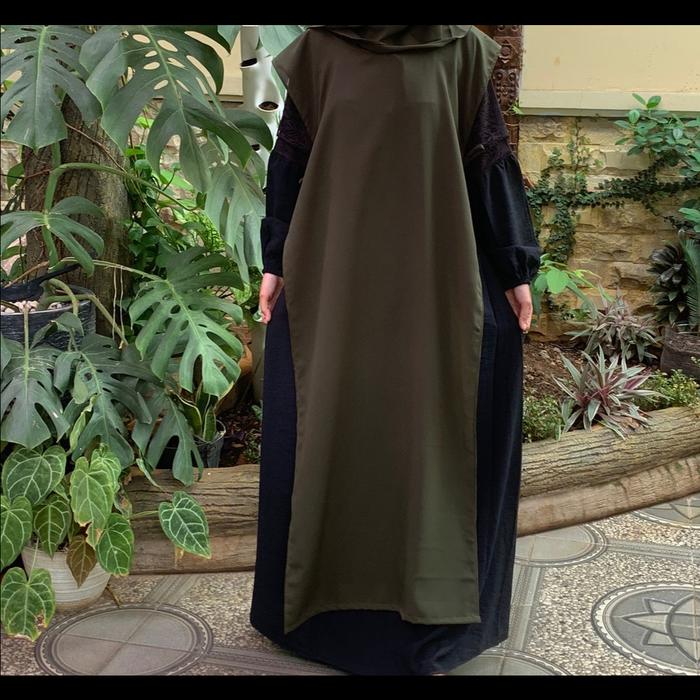 long vest diamond, rompi tali samping, long vest korea
