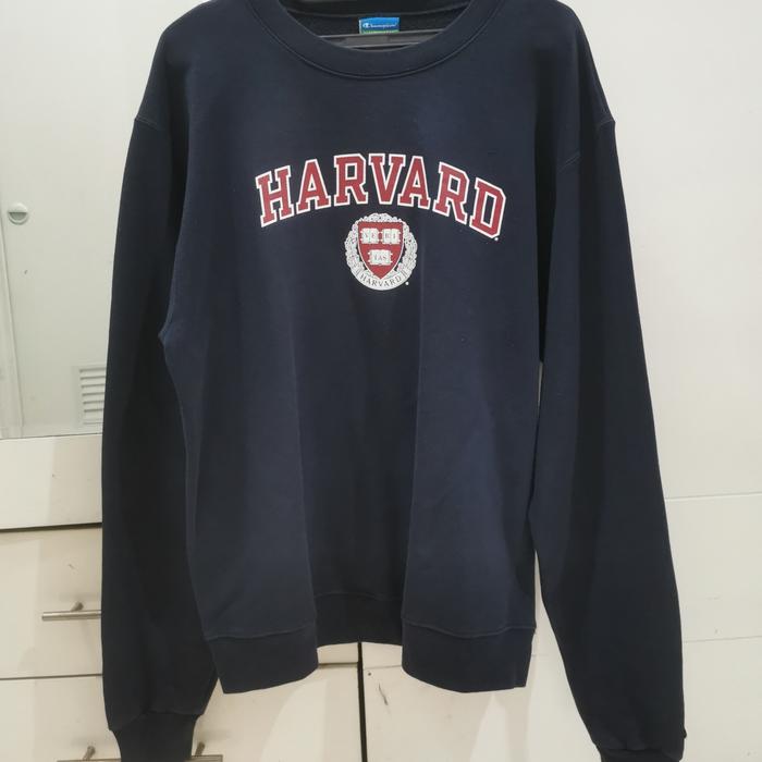 crewneck champion vintage harvard size tag M fit L