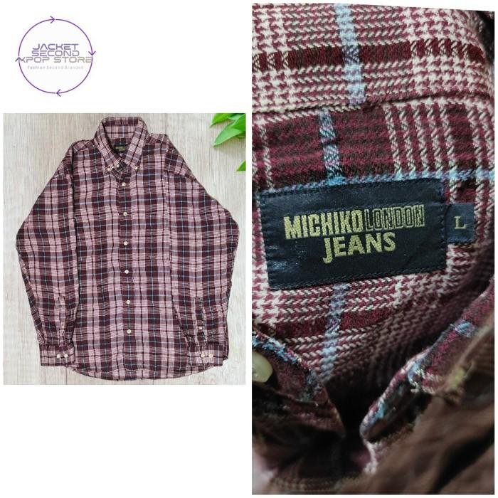Kemeja Flannel Casual Second Branded Michiko London L a1