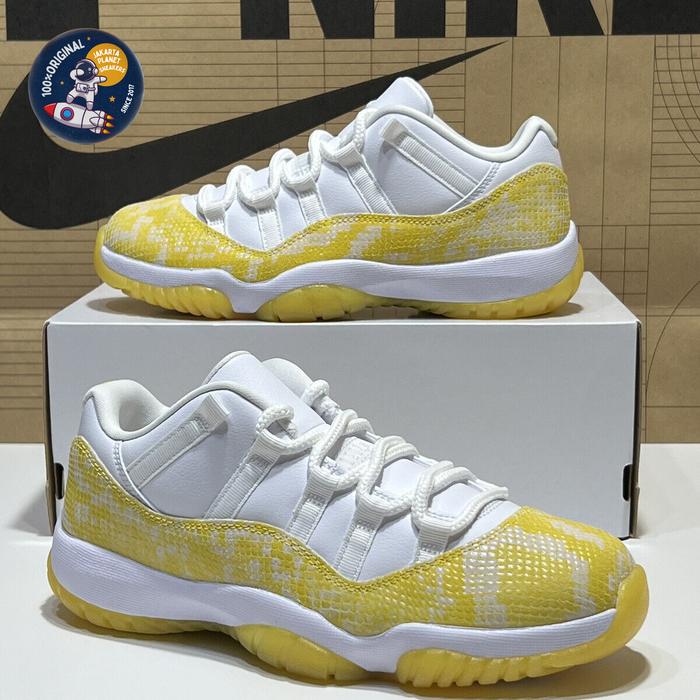 Nike Womens Air Jordan 11 Retro Low "Yellow Snake Skin" Original BNIB