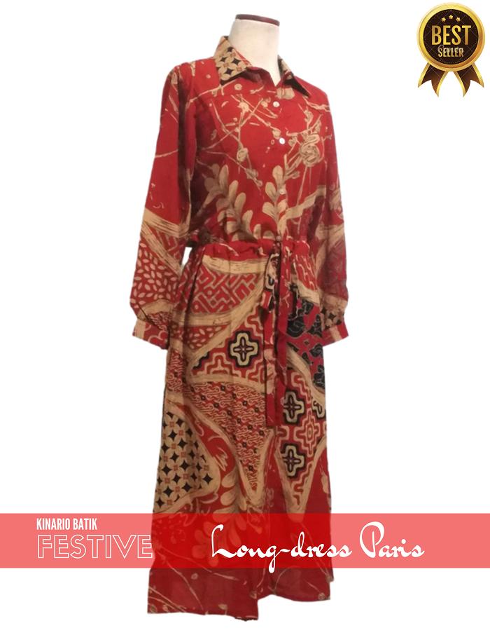 Gamis Batik Kinario Gamis Serut Batik Cap Paris Modern Solo Kembang Sejagad