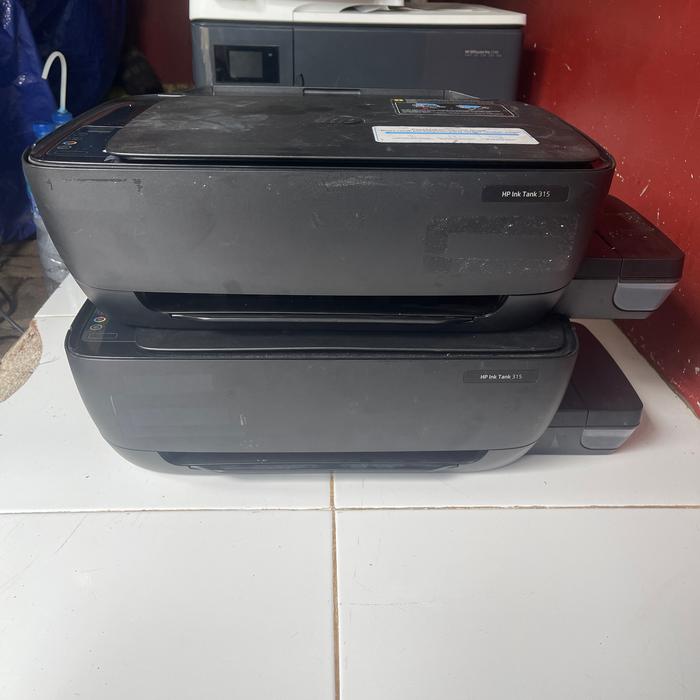 2 unit Printer Hp Ink Tank 315 Mesin original kondisi Hidup