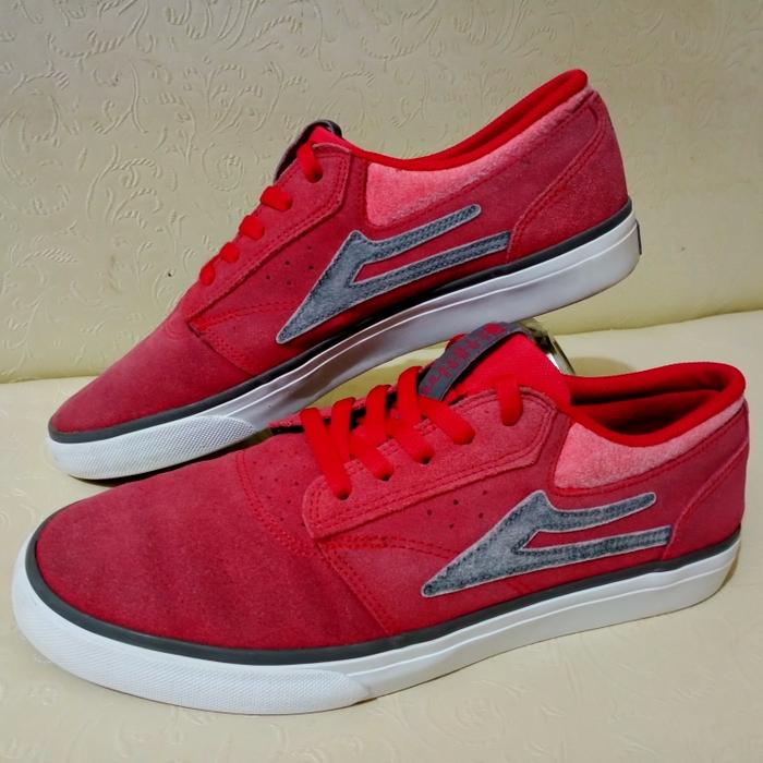 Sepatu Lakai Griffin Skate Shoes Red Grey (Preloved 399)