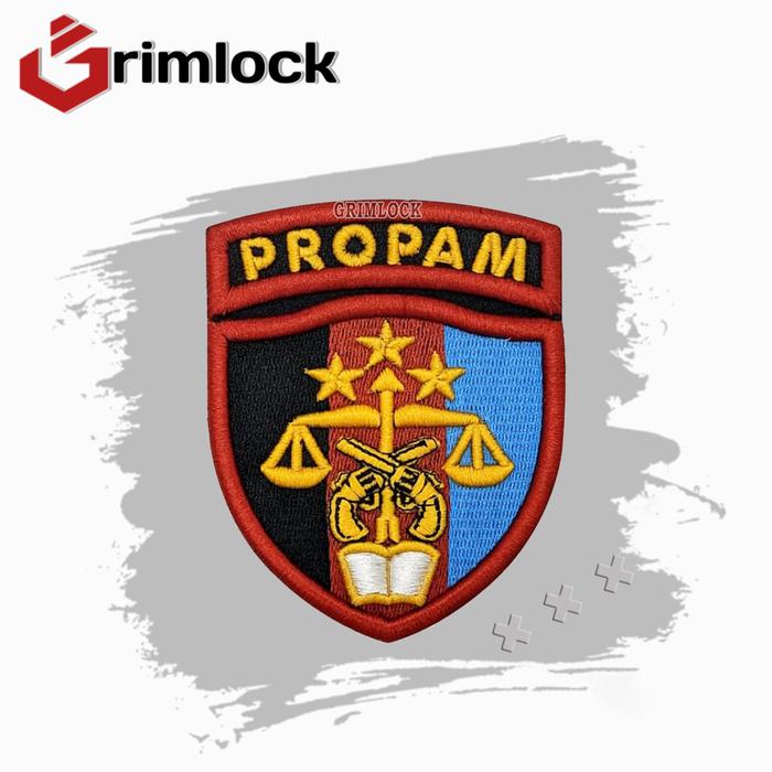 Bet Propam Polri Bordir / Badge Propam Bordir / Bordir Pdl Timbul
