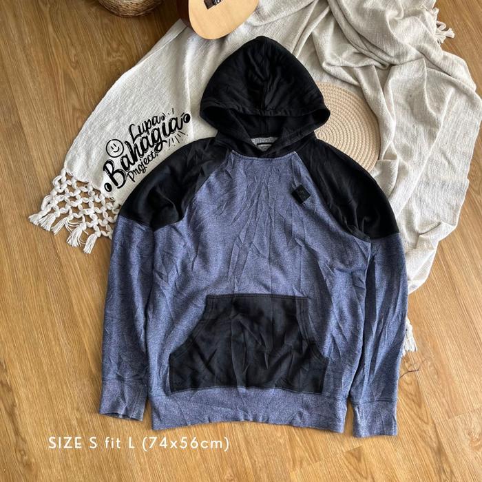 RVCA SURF SKATE Misty Blue Jaket Hoodie size S fit L 100% Original