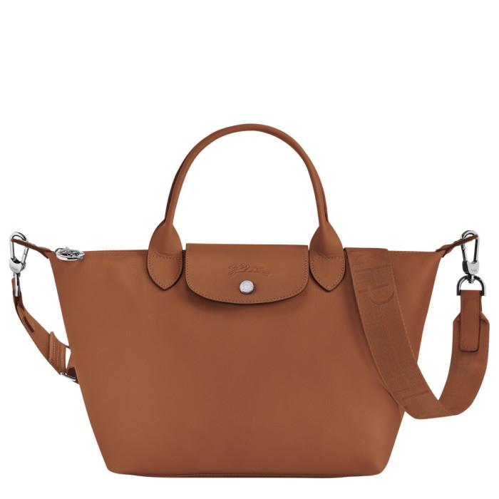 Longchamp leplige xtra handbag s cognag/longchamp cuir leather