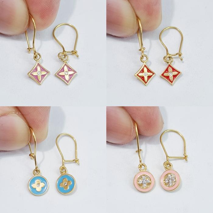 Anting Emas Kawat Cat Kadar 70% 700 16K - DT