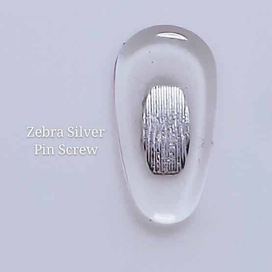 Nosepad Kacamata Zebra Elegant Silicon Silver Bantalan Hidung Nose Pad