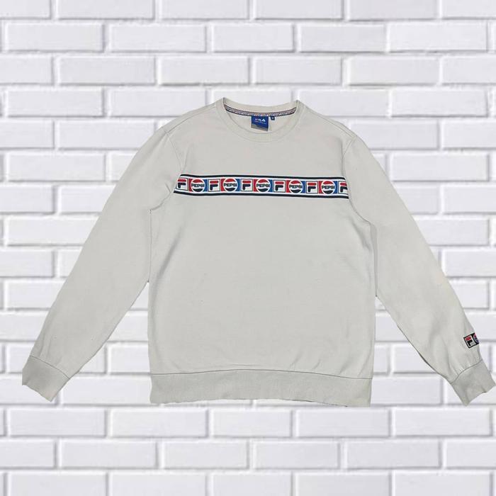 CREWNECK FILA X PEPSI SIZE M (SECOND BRANDED) PUTIH, CN0035