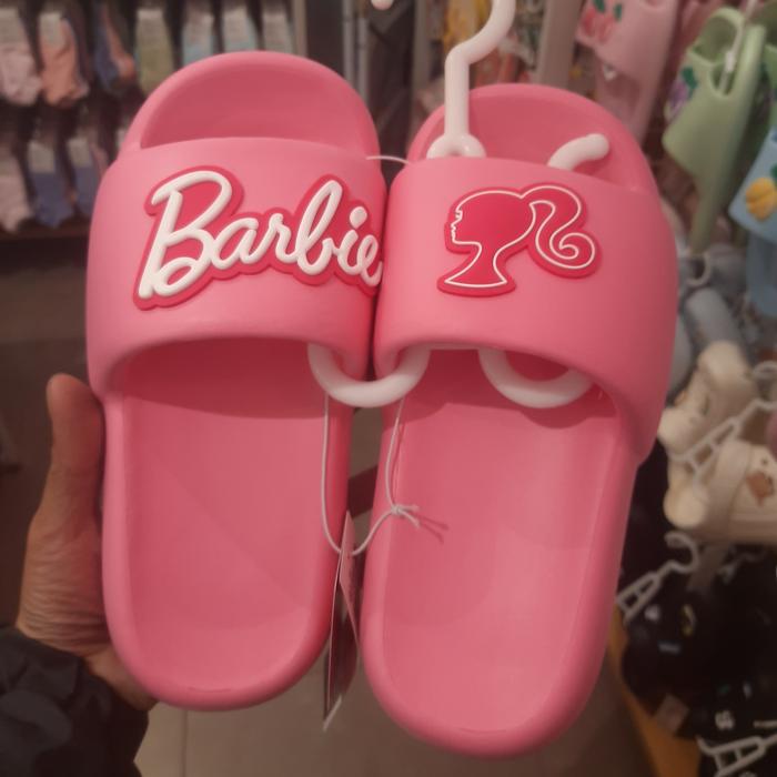 miniso  x barbie collection pink sandal slop