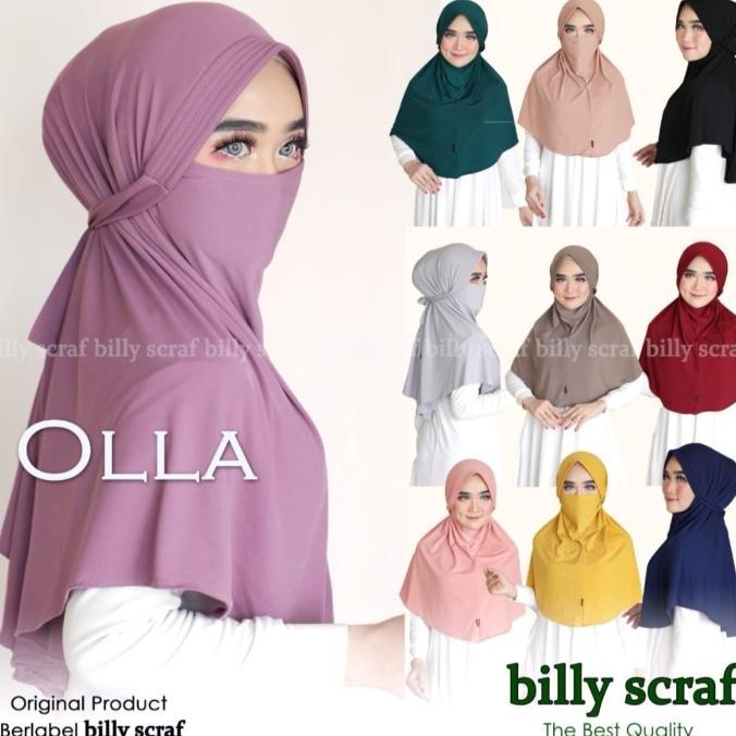 Kerudung Masker Corona Jilbab Syari Masker Tikap Cadar Billy Scarf